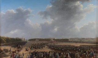  Grigory Chernetsov - Parade Celebrating the End of Military Action in the Kingdom of Poland on Tsaritsa Meadow in St Petersburg on 6 october 1831 - Русская живопись