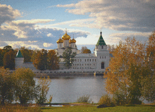  Памятники архитектуры севера Центральной России на пейзажных Фотографиях