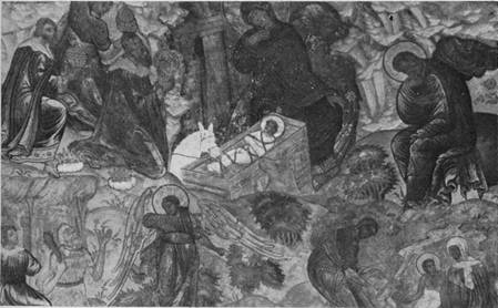 18. Рождество Христово. Фреска южного свода Троицкого собора. 1685