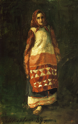 F. Maliavin. A Young Woman in a Russian National Costume. 1889. Russian artists