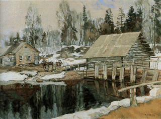  S. Zhukovsky. The Dam. 1909. Костромской музей