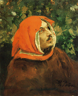  I.E. Repin. Portrait of Dante. Russian artists