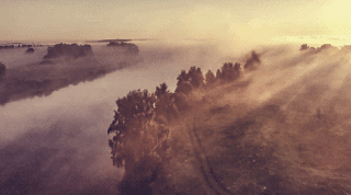 Глухая Кострома рано утром в тумане
