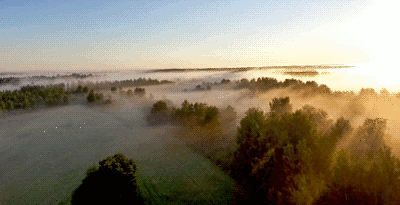 Глухая Кострома рано утром в тумане